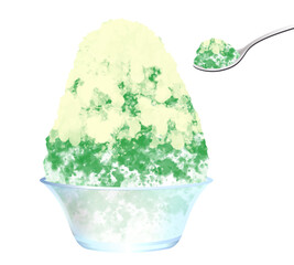  かき氷(抹茶みるく）