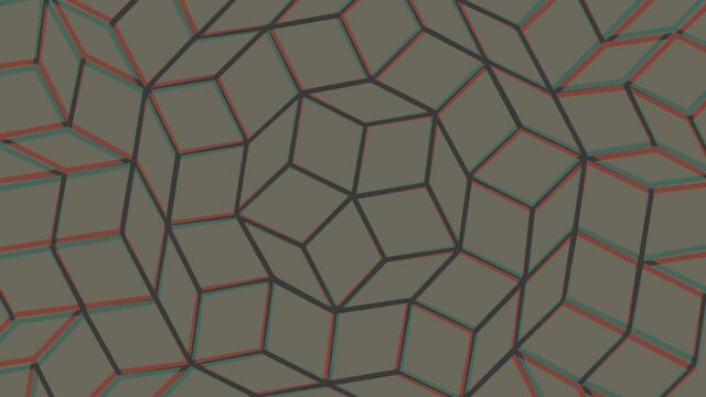 animation pattern mosaic penrose. 2d motion