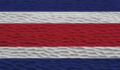 Grunge Costa Rica flag. Costa Rica flag with waving grunge texture.