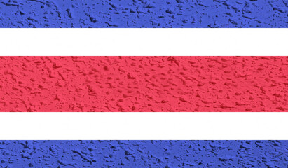 Grunge Costa Rica flag. Costa Rica flag with waving grunge texture.