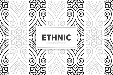 Seamless tribal texture geometric design