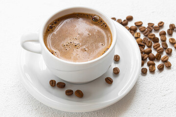 Coffee and coffee grains.