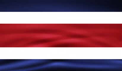 Fototapeta premium Grunge Costa Rica flag. Costa Rica flag with waving grunge texture.