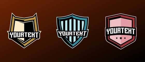 Set of emblem sport or esport logo design © yzor.std