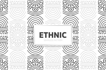 Seamless tribal texture geometric design