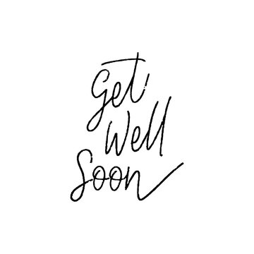 Get well soon hand lettering