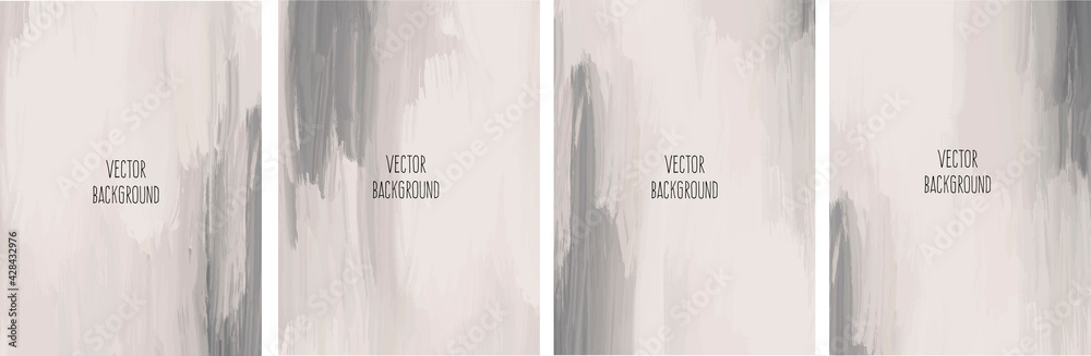 Wall mural set of vector artistic universal backgrounds with copy space for text