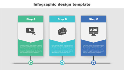 Set Advertising, Customer product rating and . Business infographic template. Vector
