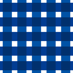 Blue tartan. Vector blue squares make up a checkered ornament.
