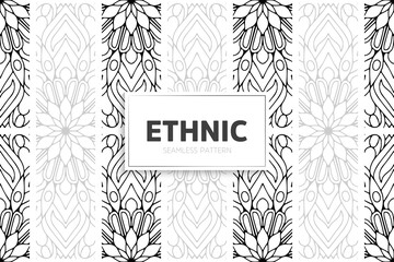 Seamless tribal texture geometric design