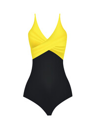 Obraz premium Yellow and black swim suit. vector illustration