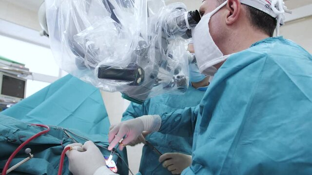 neurosurgery surgery, blood, cranial trepanation, cancerous tumor