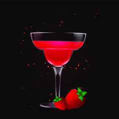 glass of cherry liqueur