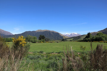 Fototapeta premium Neuseeland - Landschaft bei Mount Somers / New Zealand - Landscape around Mount Somers