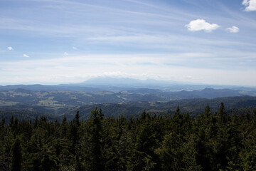 clouds over the mountains