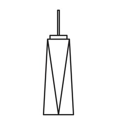 High rise skyscraper building simplicity outline style.