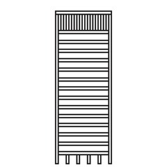 High rise skyscraper building simplicity outline style.