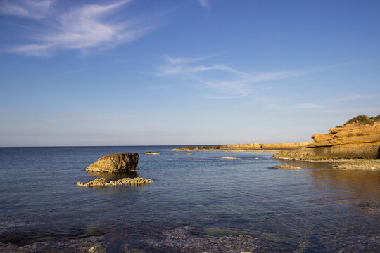 Stunning sea view from Plemmirio Contrada near Syracuse in Sicily, Italy