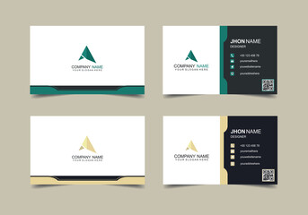 Modern creative and clean business card template. Name card. Two sided cards. Horizontal business card. llustration vector 