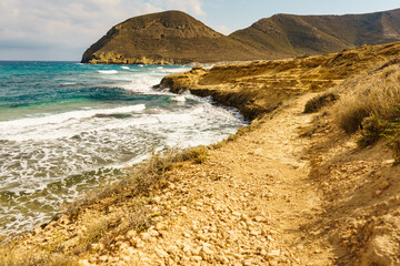 Obraz premium Beach El Playazo, seascape in Spain.
