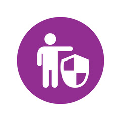 Insurance icon vector graphic illustration