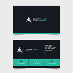 Modern business card template. Creative and clean name card. Two sided card. Illustration vector 