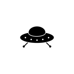 The icon of UFO. Simple flat icon illustration, vector of UFO for a website or mobile application on white background