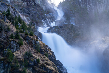 Latefossen or Latefoss is a waterfall located in the municipality of Ullensvang in Vestland County, Norway, Scandinavia
