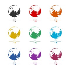 Website icon symbol illustration on white background color set