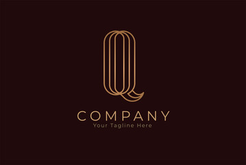 Initial Q Logo, stylish and elegant monogram Q logo, perfect for business and company logos,  vector illustration