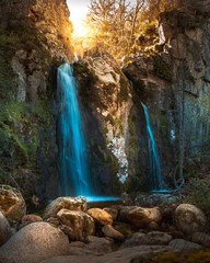 waterfall in the rocks