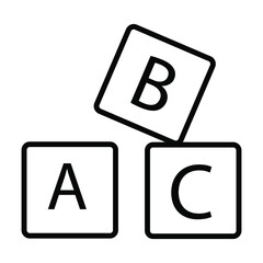 alphabet cubes icons . alphabet cubes pack symbol vector elements for infographic web.