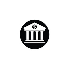 bank icon black background