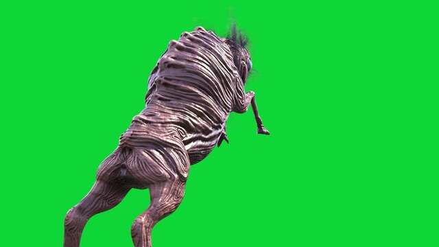 Quadrupedal Monster Green Screen Attacks Back SCP Big Charlie 3D Animation 4K