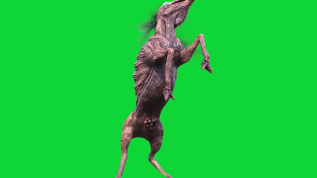 Quadrupedal Monster Green Screen Die Front SCP Big Charlie 3D Animation 4K