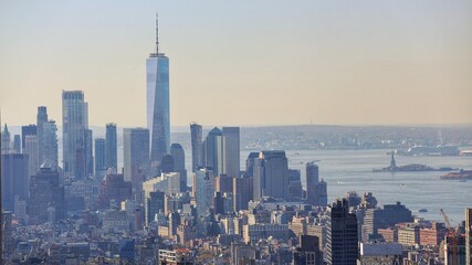 beautiful skyscraper of New York city skyline