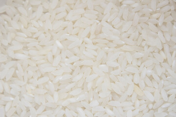 White rice groats. Rice background.