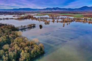 inondations dans la plaine d'Alsace