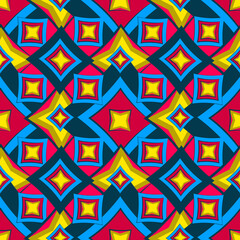 Seamless texture, pattern. Abstract geometric pattern on a square background - colored diamonds. Background for website or blog, wallpaper, textiles, packaging