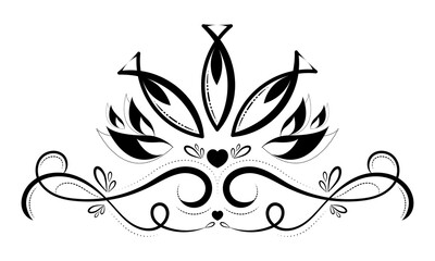 Isolated arabesque pattern. Vintage ornament - Vector illustration