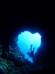Diving spot Heart cave
ハート形の洞窟スキューバーダイビングスポット