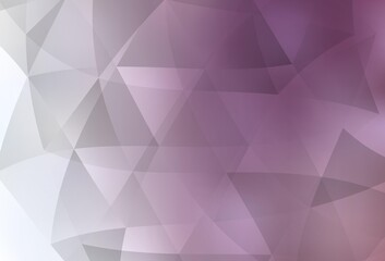 Obraz premium Light Purple vector abstract polygonal pattern.