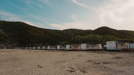 campsite by the sea, Kalamitsi in Greece