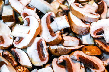 mushrooms on the grill