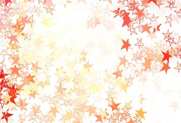 Obraz na płótnie Canvas Light Red vector pattern with christmas stars.
