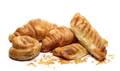 Breakfast pastry fresh isolated on white background