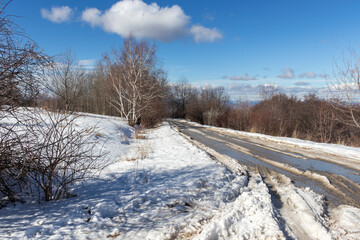 Winter view of Kopititoto area at Vitosha Mountain, Bulgaria