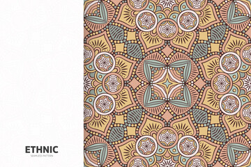 Seamless tribal texture geometric design