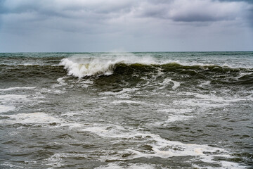 stormy waves of the black sea