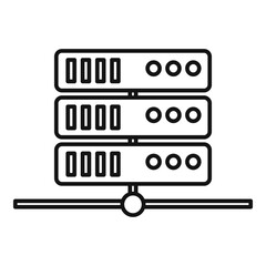 Network server documents icon, outline style